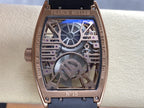 Franck Muller High End Watch Curvex CX Grand Central Tourbillon Skeleton Rose Gold 36x53mm