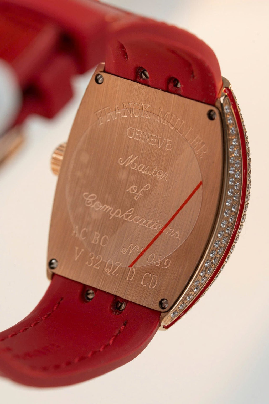 Franck Muller Watch Vanguard V32 Skeleton Red Flower Dial 36mm