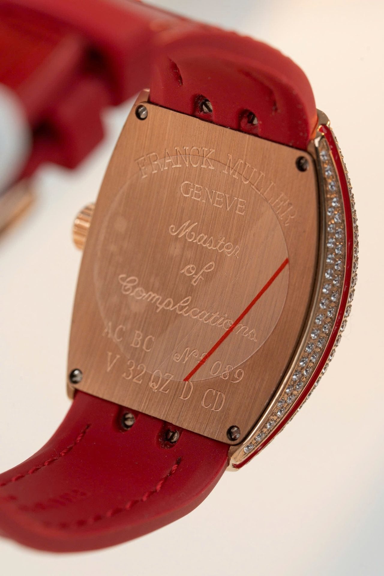Franck Muller Watch Vanguard V32 Skeleton Red Flower Dial 36mm