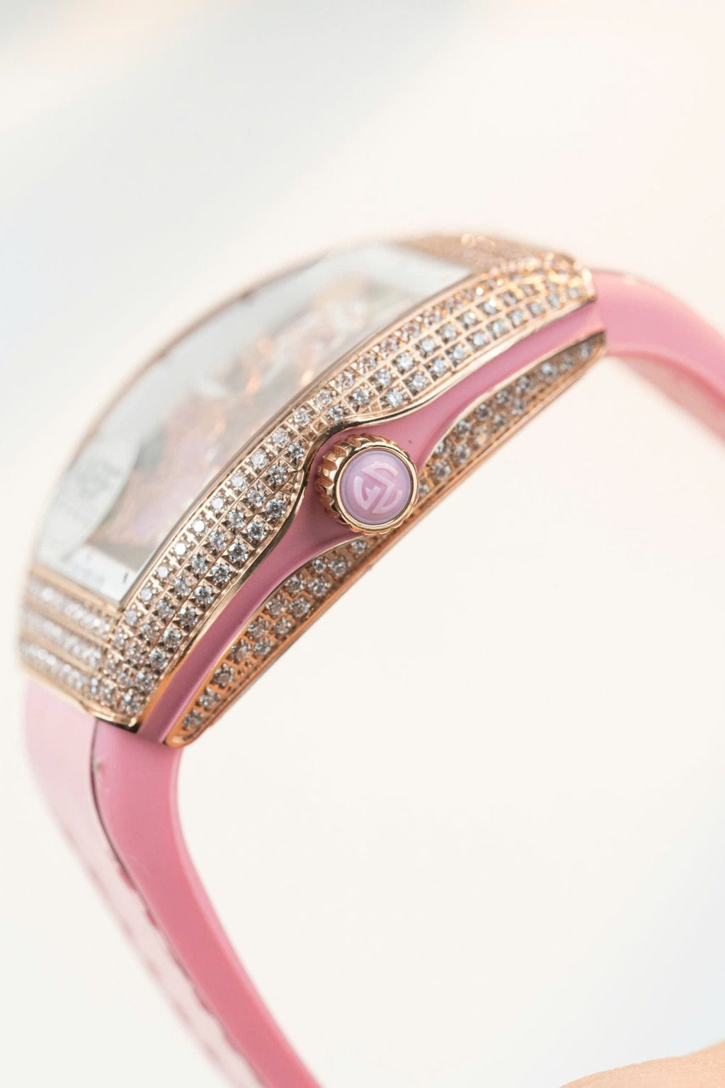 Franck Muller Watch Vanguard V32 Skeleton Pink Flower Dial 36mm