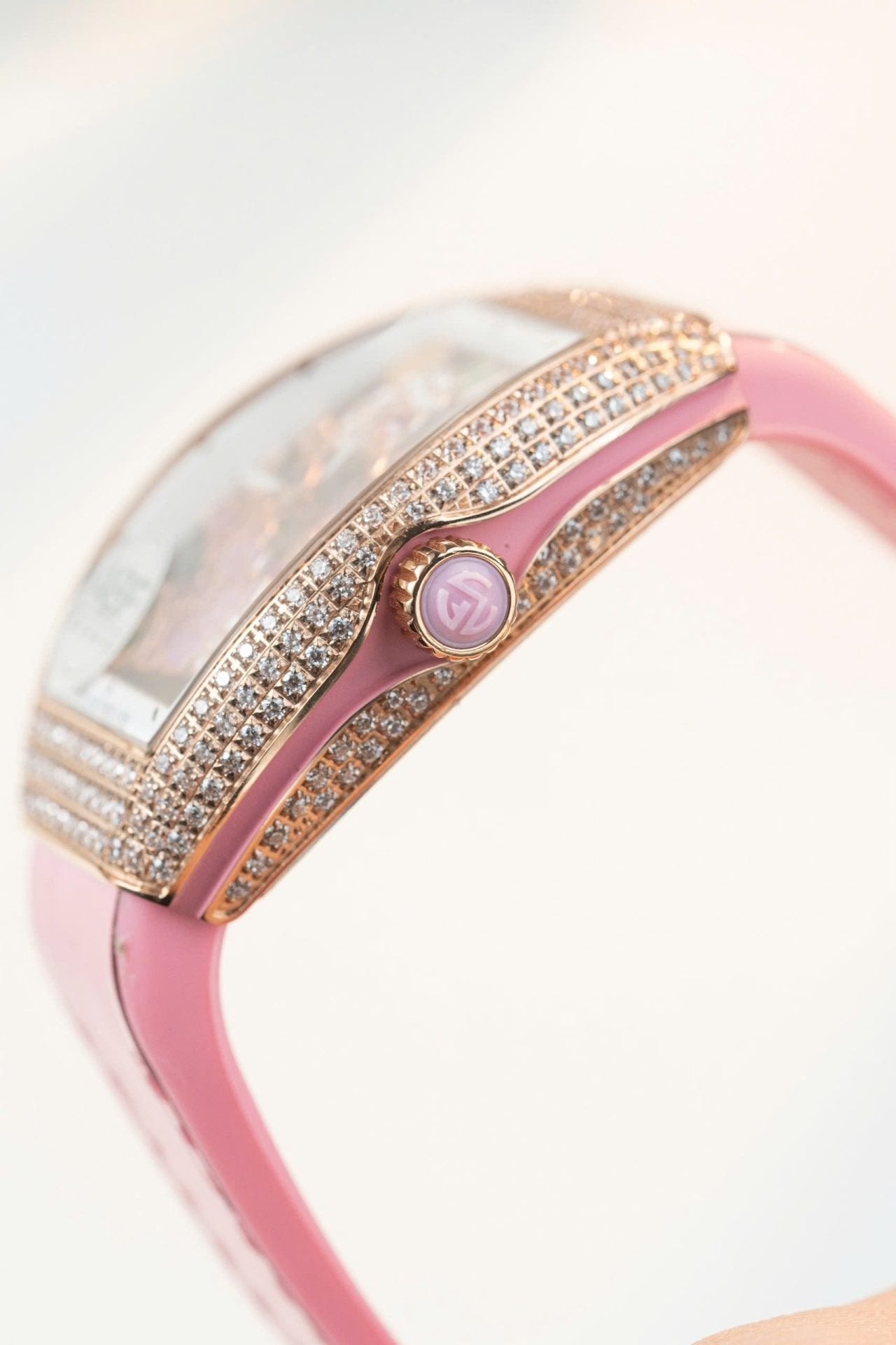 Franck Muller Watch Vanguard V32 Skeleton Pink Flower Dial 36mm