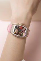 Franck Muller Watch Vanguard V32 Skeleton Pink Flower Dial 36mm