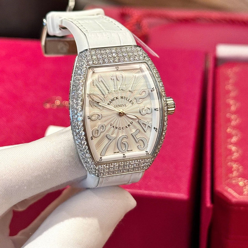 Franck Muller V32 Watch Custom Diamonds Moissanite 36mm