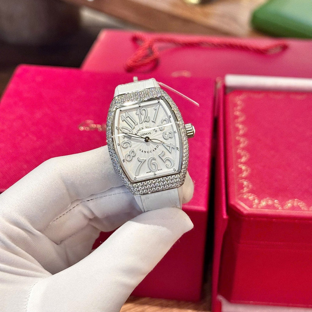 Franck Muller V32 Watch Custom Diamonds Moissanite 36mm
