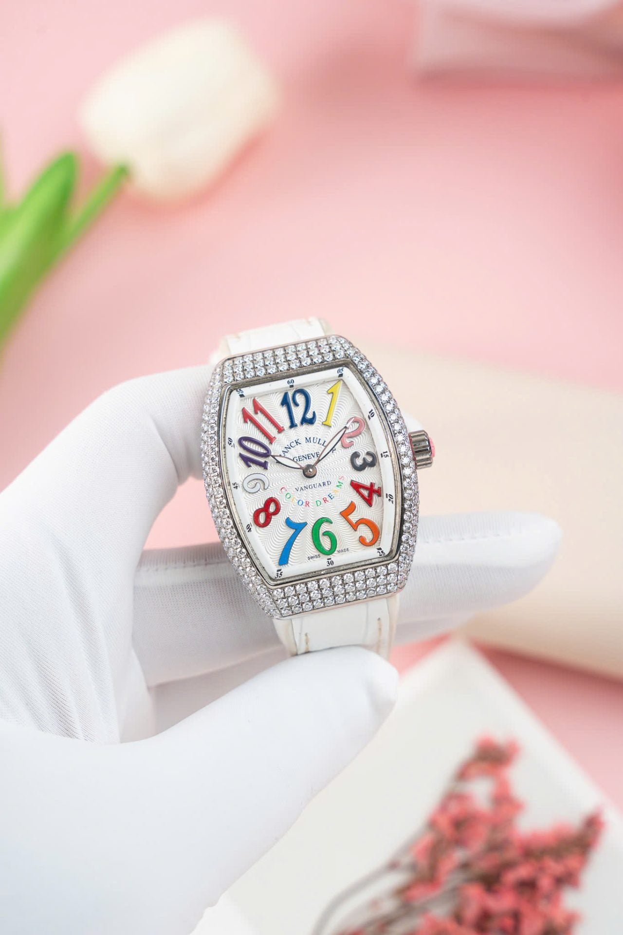 Franck Muller V32 Diamonds Moissanite Watch 36mm