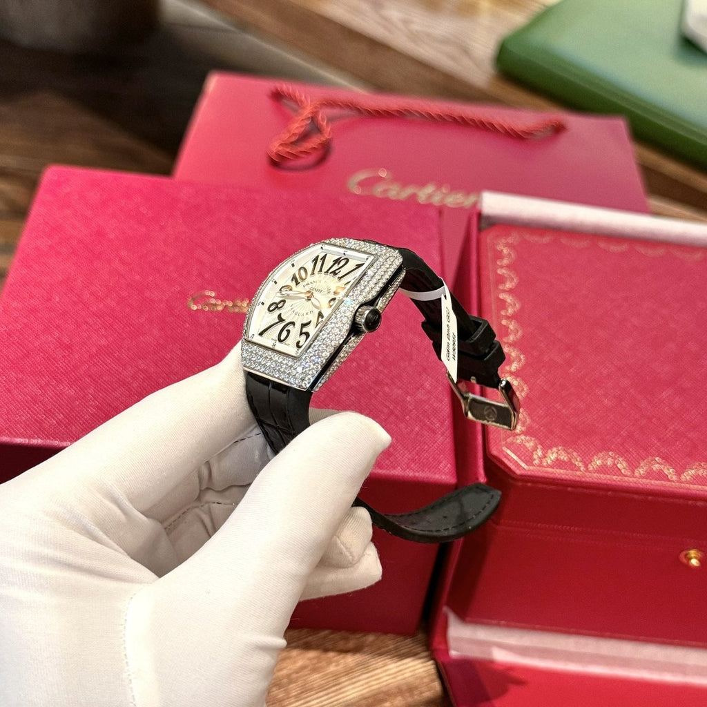 Franck Muller V32 Watch Custom Diamonds Moissanite 36mm