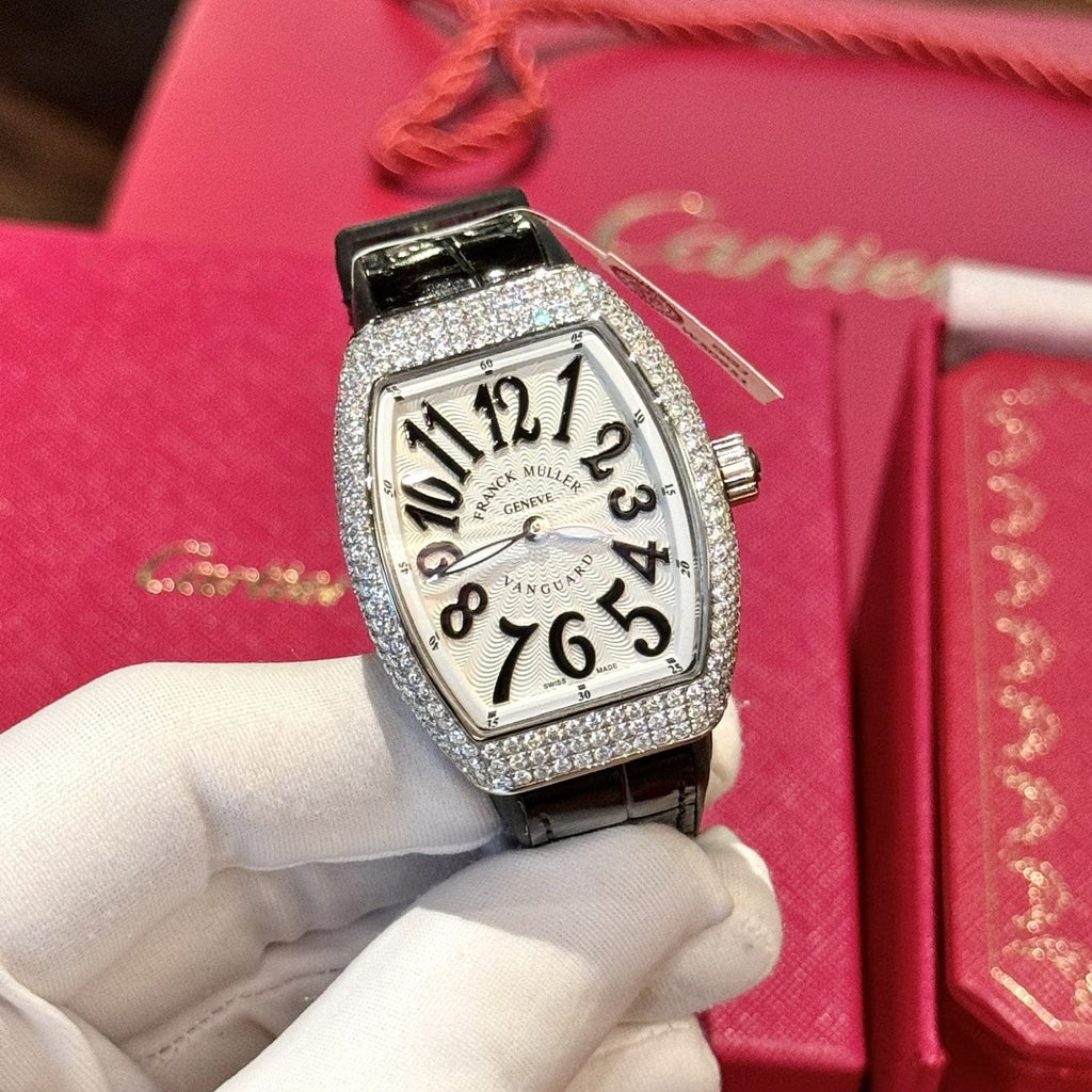 Franck Muller V32 Watch Custom Diamonds Moissanite 36mm