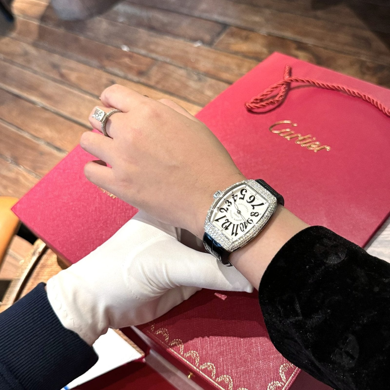 Franck Muller V32 Watch Custom Diamonds Moissanite 36mm