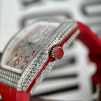 Franck Muller V32 Watch Red Dial Rubber Strap  36mm