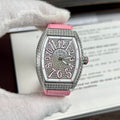Franck Muller V32 Watch Pink Rubber Strap 36mm