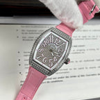 Franck Muller V32 Watch Pink Rubber Strap 36mm
