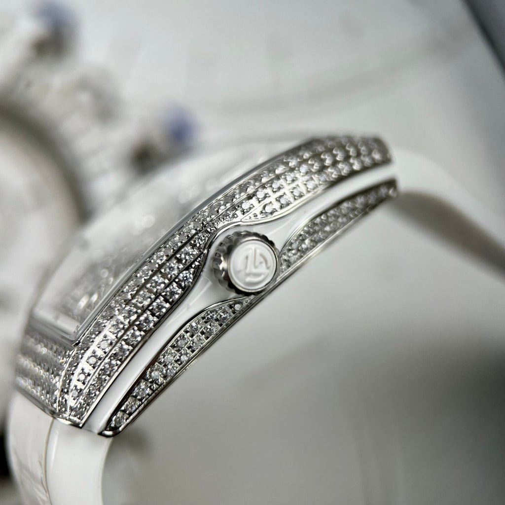 Franck Muller V32 Women’s Watch Full White Diamonds 36mm