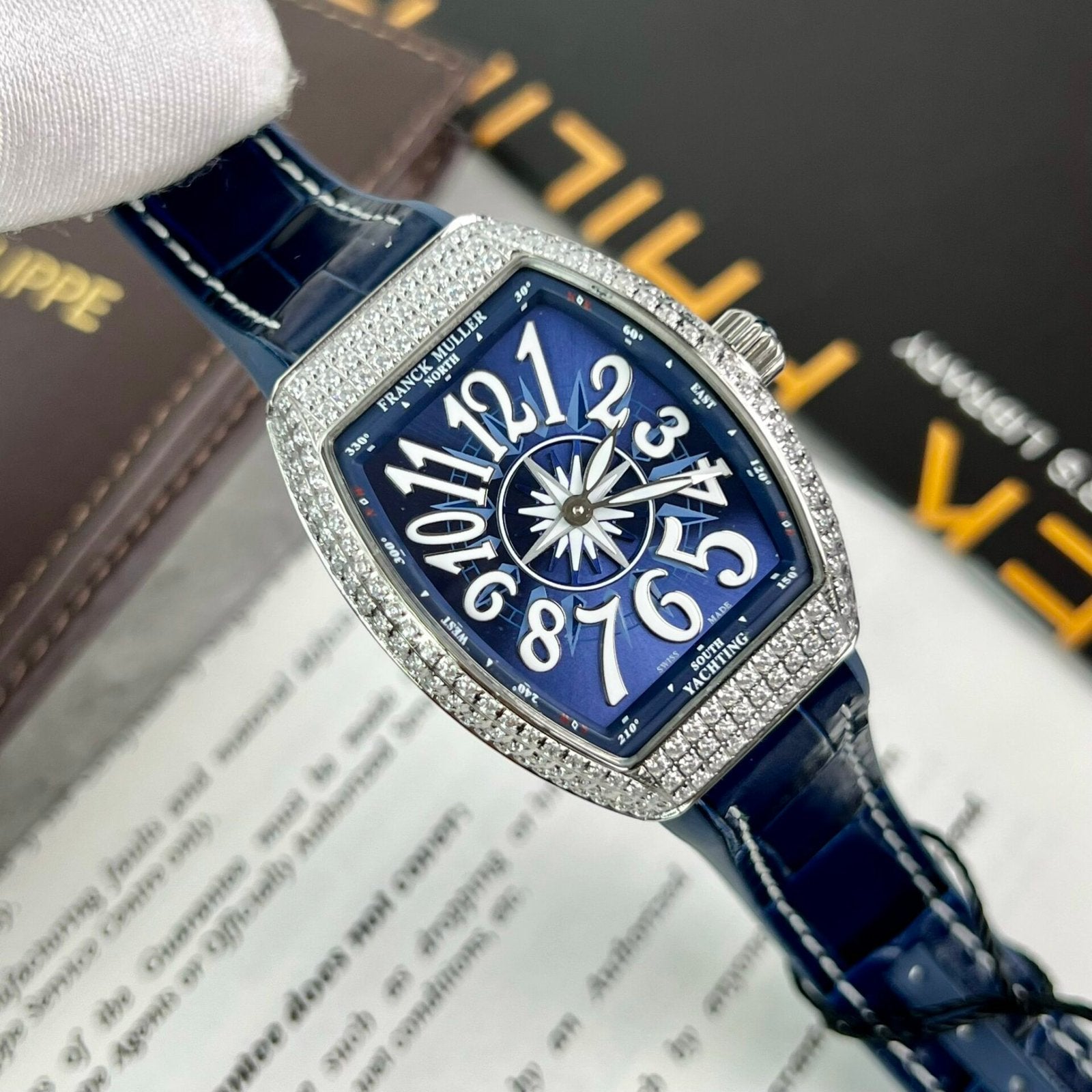 Franck Muller V32 Watch Blue Dial 36mm