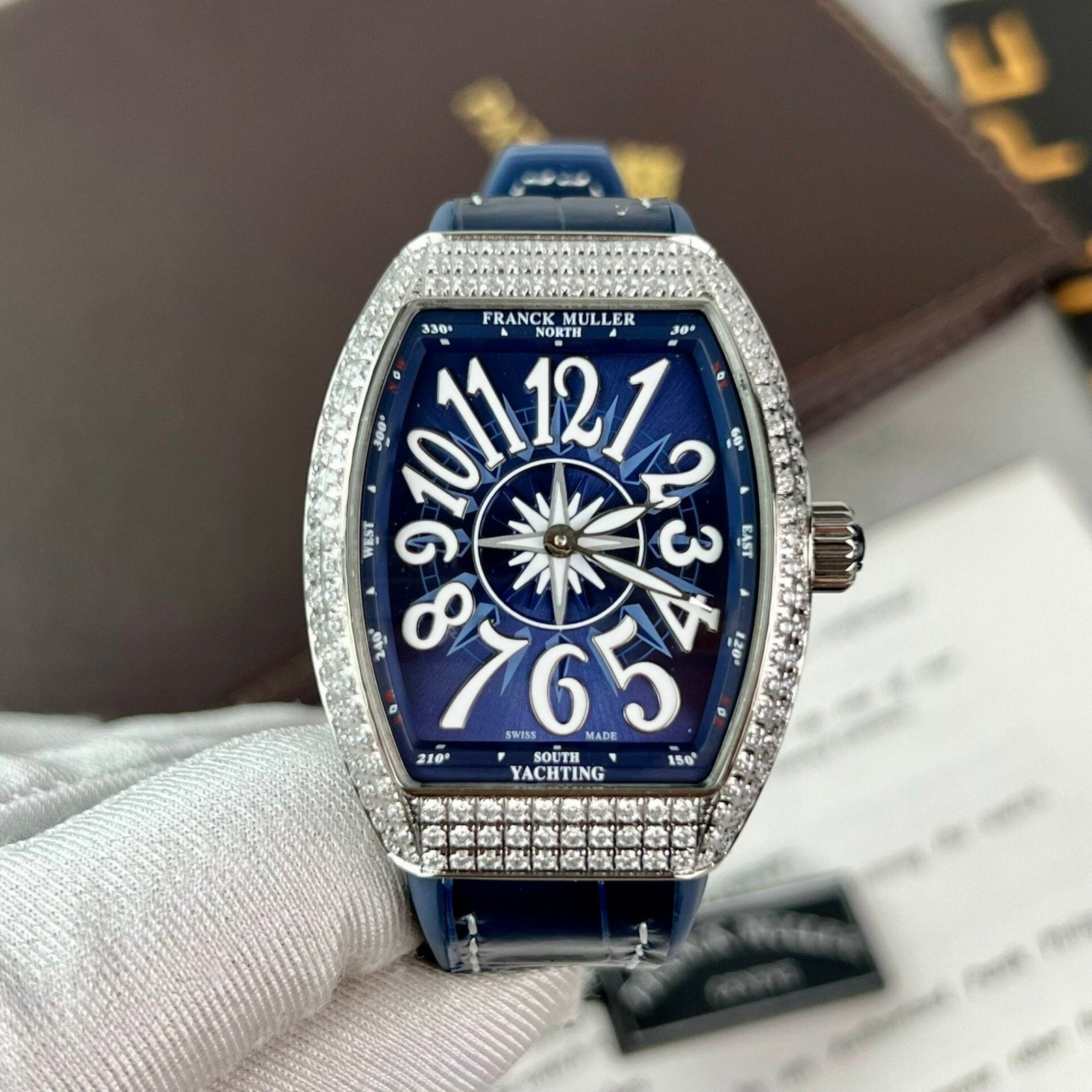 Franck Muller V32 Watch Blue Dial 36mm