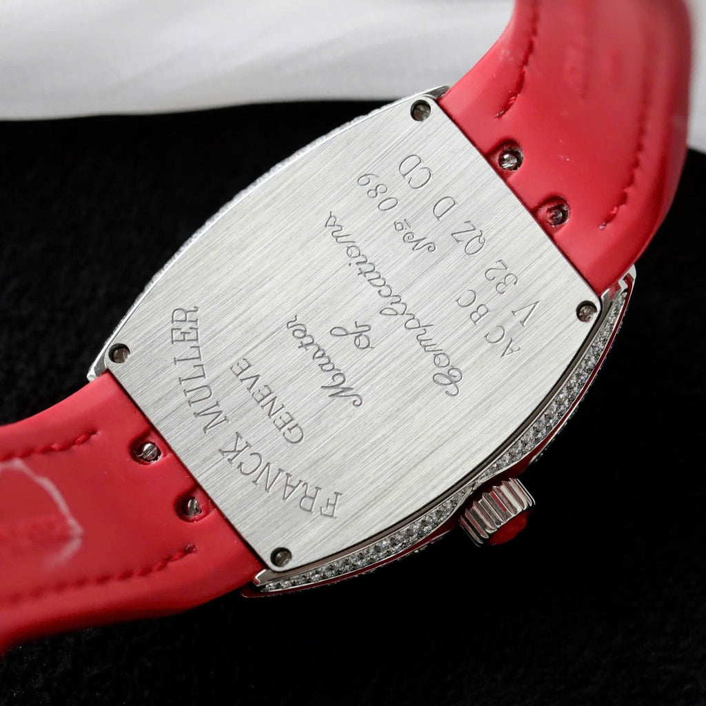 Franck Muller V32 Vanguard Lady Heart Red Watch Diamonds Moissanite 36mm