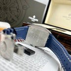Franck Muller V45 Blue Dial Watch Rubber Strap 45mm