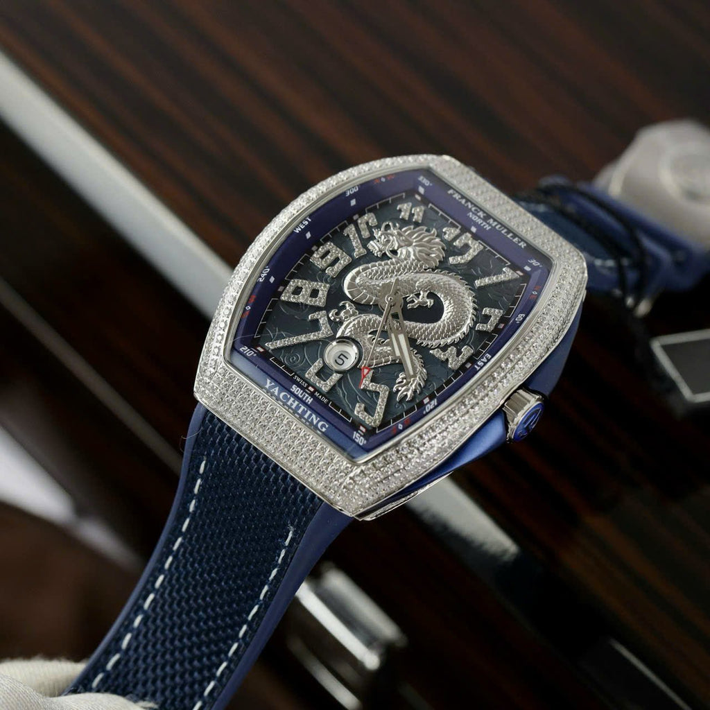 Franck Muller V45 Watch Dragon Dial Blue 45mm