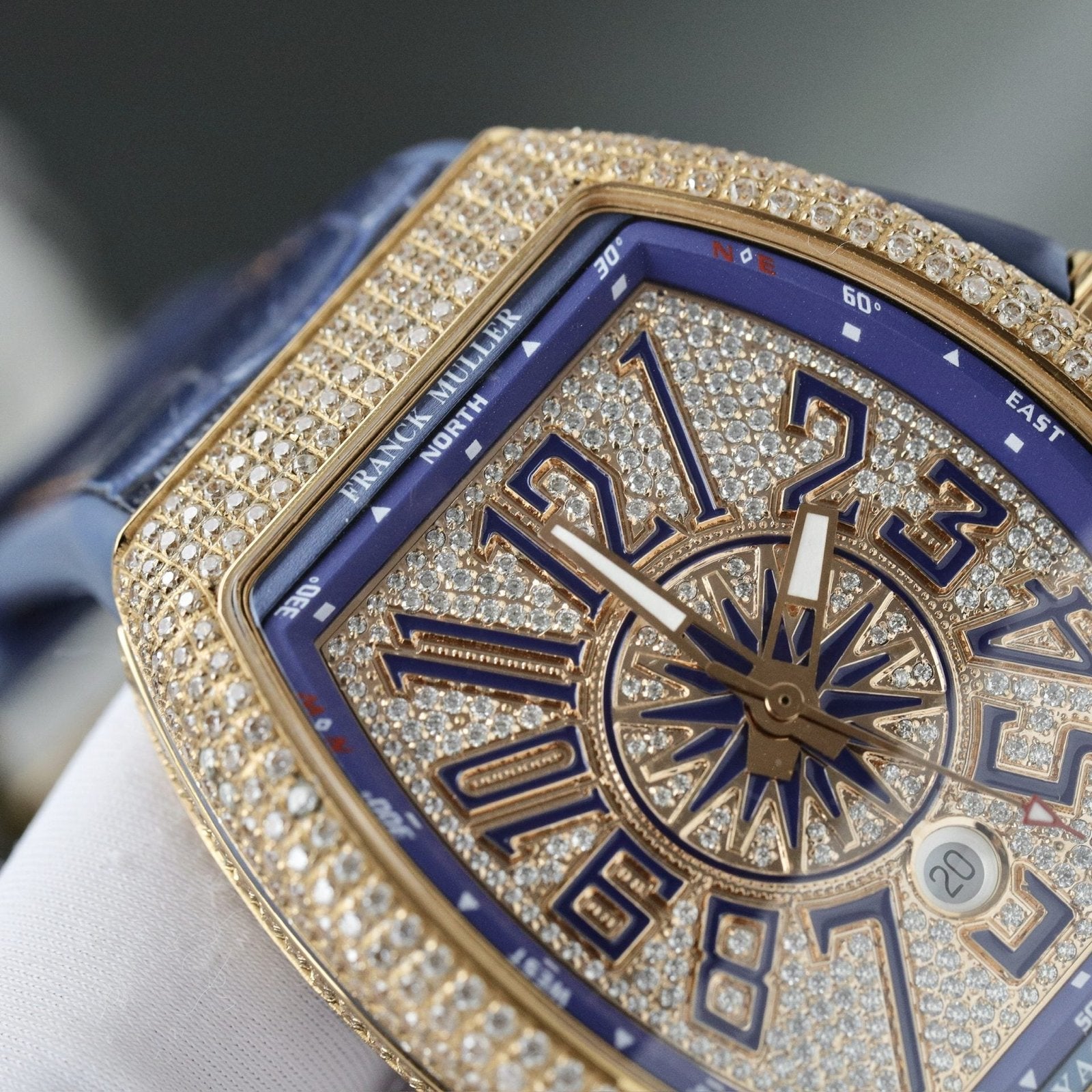 Franck Muller V45 Watch Blue Dial 45mm