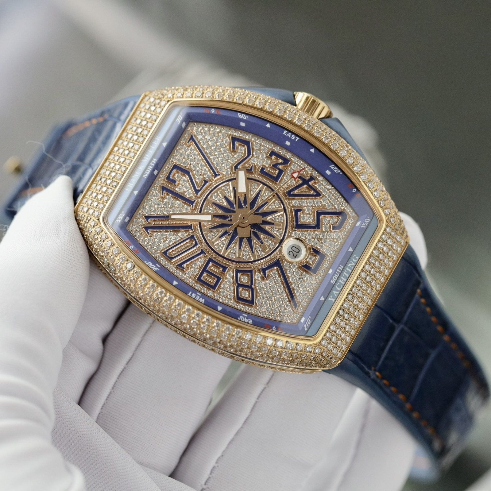 Franck Muller V45 Watch Blue Dial 45mm