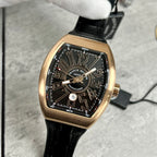 Franck Muller V45 Rose Gold Watch Black Dial 45mm