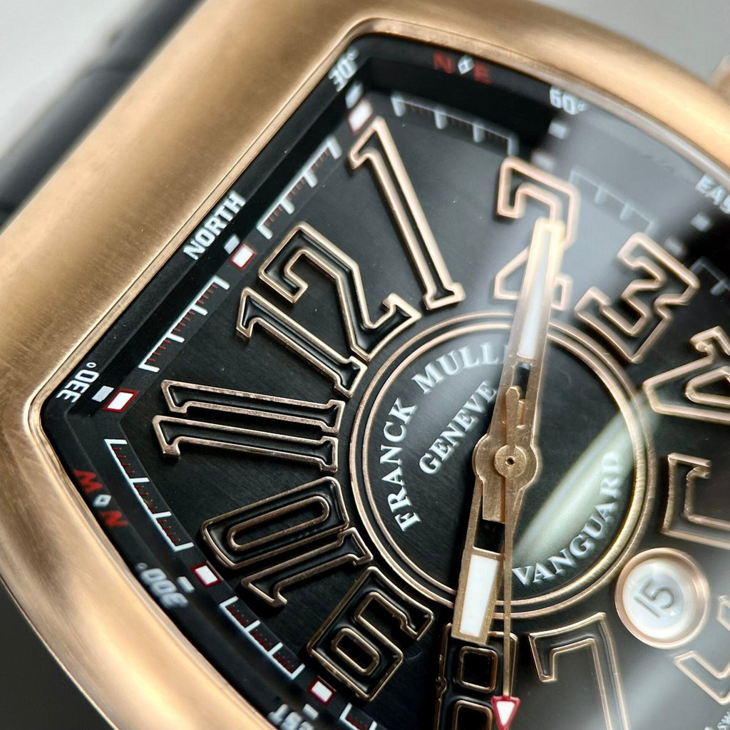 Franck Muller V45 Rose Gold Watch Black Dial 45mm