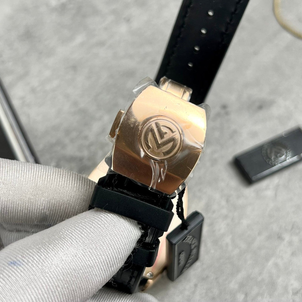 Franck Muller V45 Rose Gold Watch Black Dial 45mm