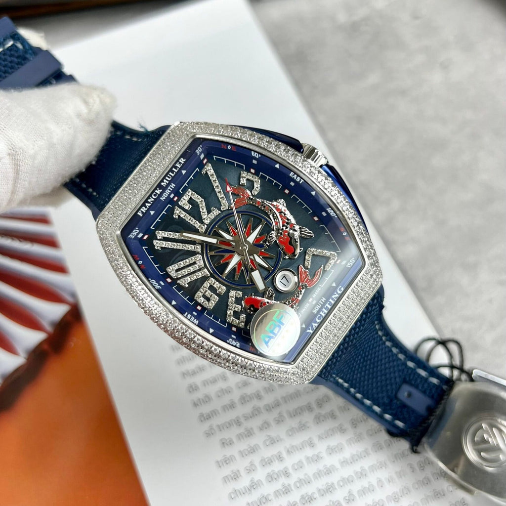 Franck Muller Vanguard V45 Watch Dial Blue 45mm