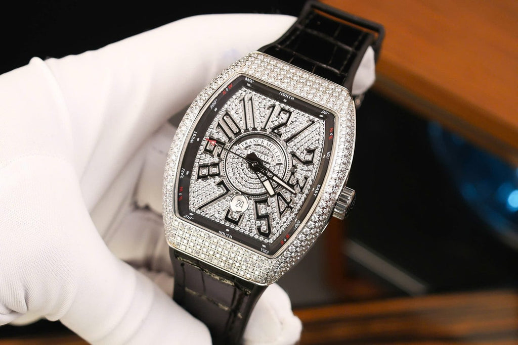Franck Muller Vanguard V45 SC Watch Full Diamond  45mm