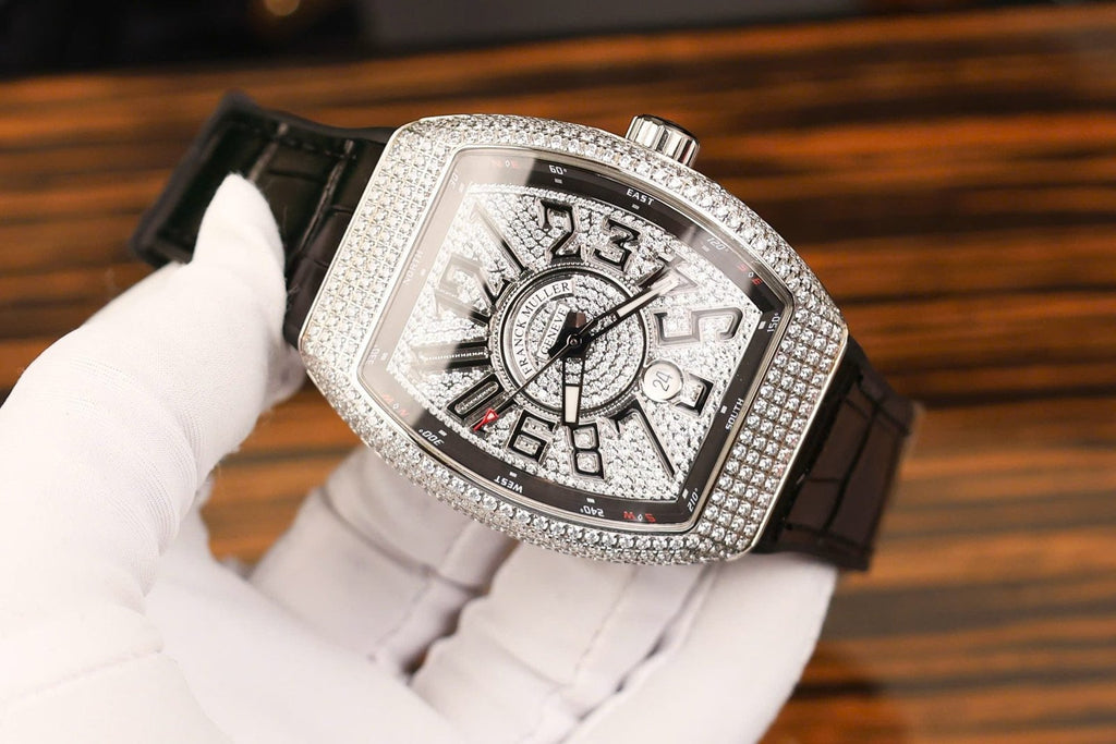 Franck Muller Vanguard V45 SC Watch Full Diamond  45mm