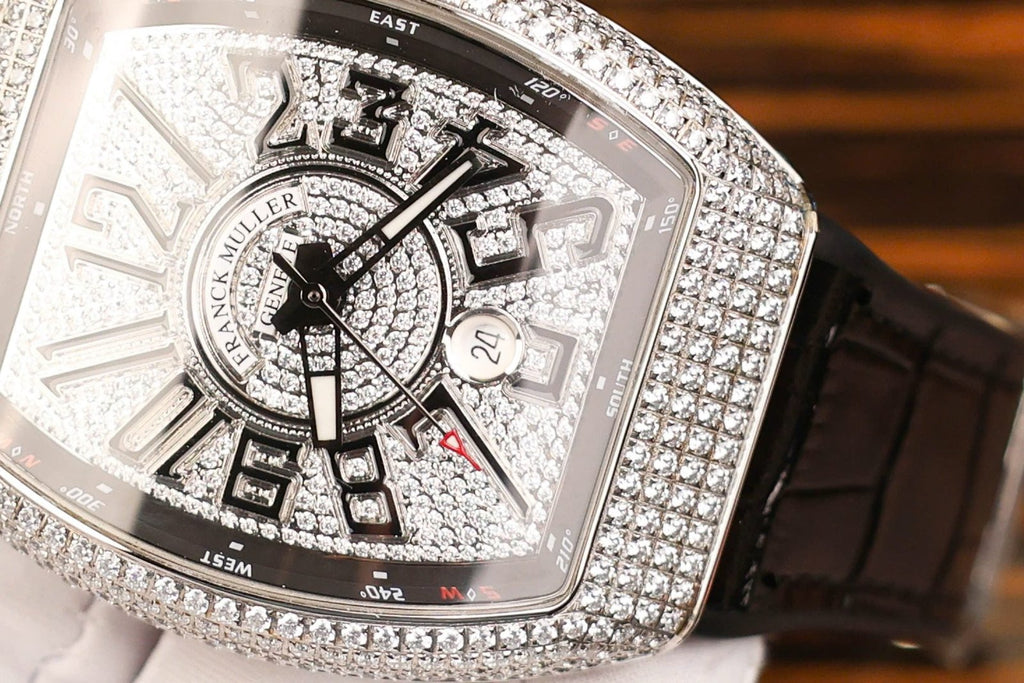 Franck Muller Vanguard V45 SC Watch Full Diamond  45mm