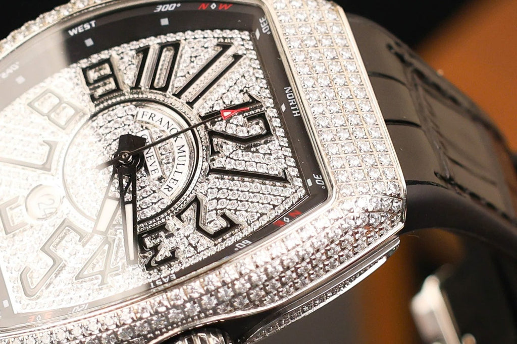 Franck Muller Vanguard V45 SC Watch Full Diamond  45mm