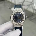 Hublot  Watch With Full Diamond Case Blue 38mm