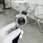 Hublot  Watch With Full Diamond Case Blue 38mm