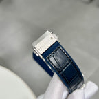 Hublot  Watch With Full Diamond Case Blue 38mm