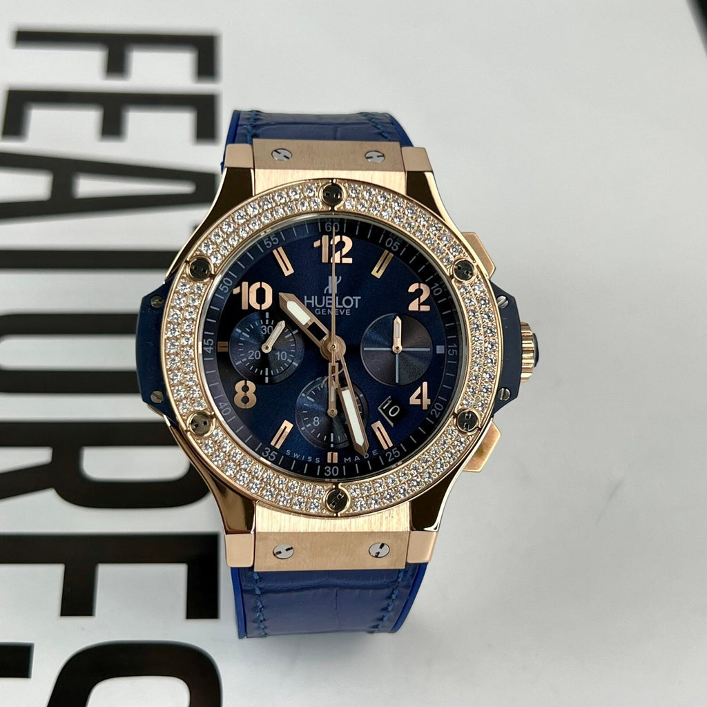 Hublot  Watch Big Bang Chronograph King Gold Blue Dial 44mm