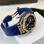 Hublot  Watch Big Bang Chronograph King Gold Blue Dial 44mm