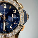Hublot  Watch Big Bang Chronograph King Gold Blue Dial 44mm