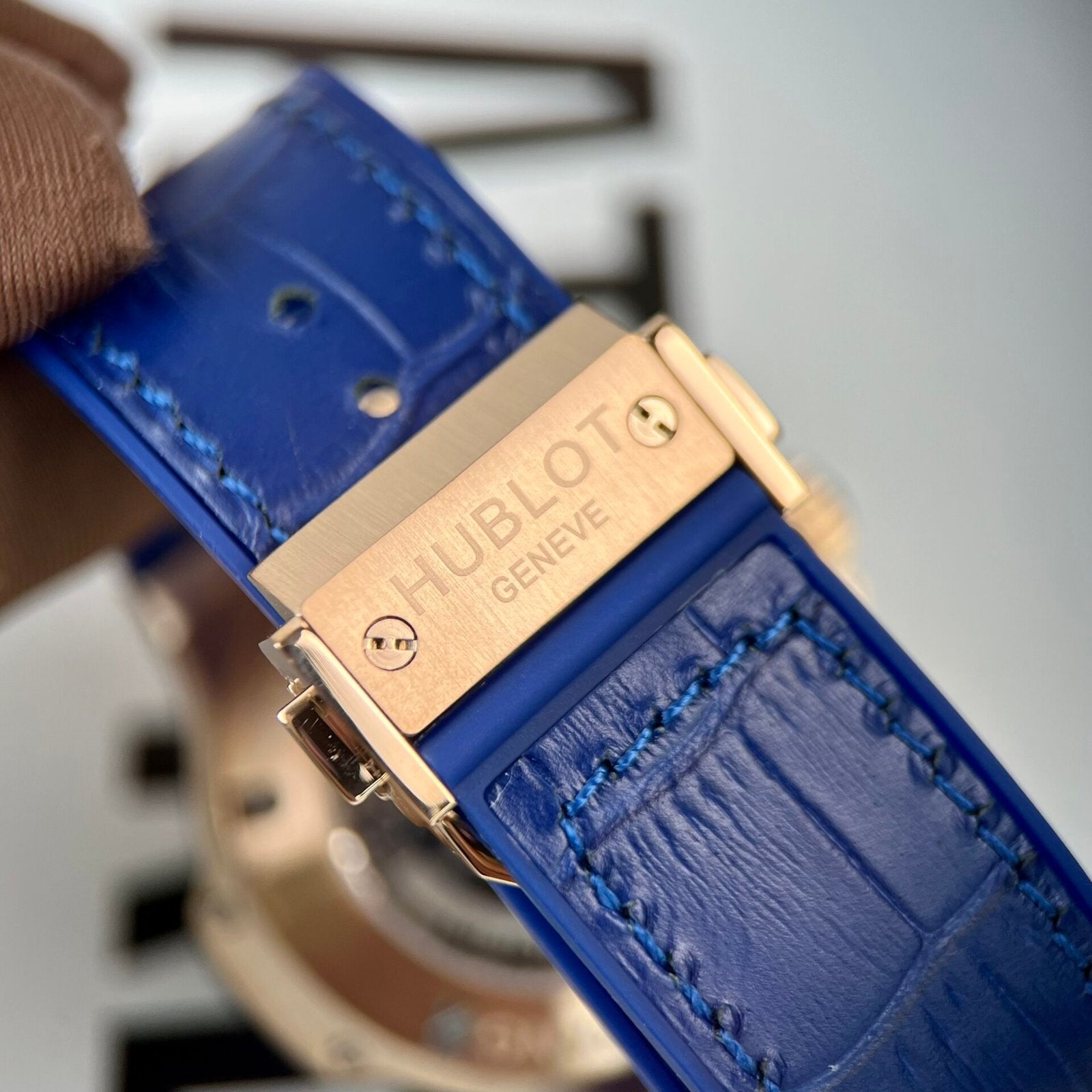 Hublot  Watch Big Bang Chronograph King Gold Blue Dial 44mm