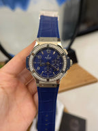 Hublot Big Bang Men Watch Blue With Diamond Bezel 44mm