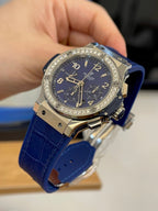 Hublot Big Bang Men Watch Blue With Diamond Bezel 44mm