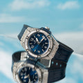 Hublot  Watch Big Bang  Blue With Full Diamond 39mm