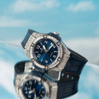 Hublot  Watch Big Bang  Blue With Full Diamond 39mm