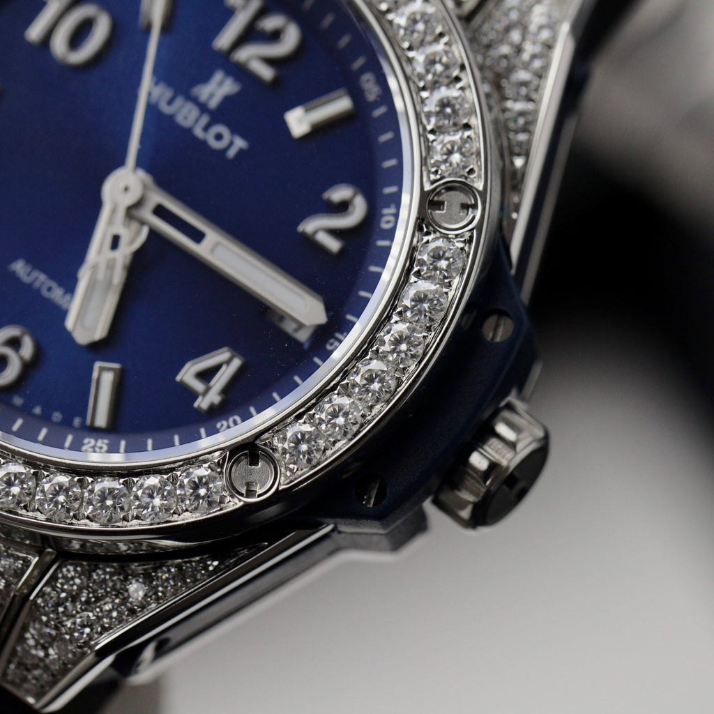 Hublot Watch Big Bang One Click Dial Blue Diamonds Moissanite 39mm