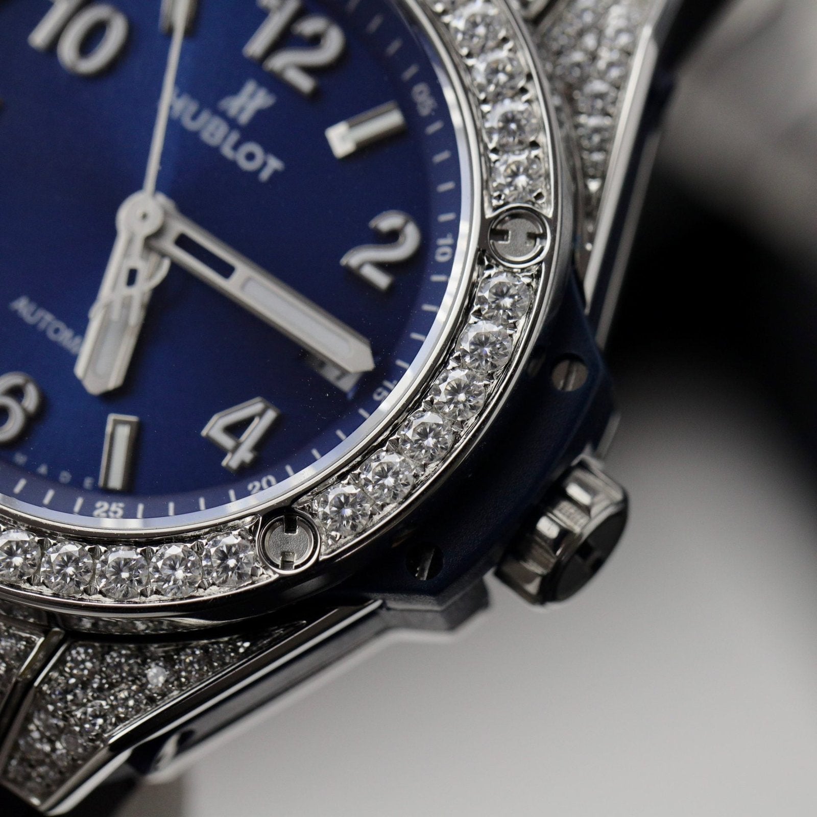 Hublot Watch Big Bang One Click Dial Blue Diamonds Moissanite 39mm