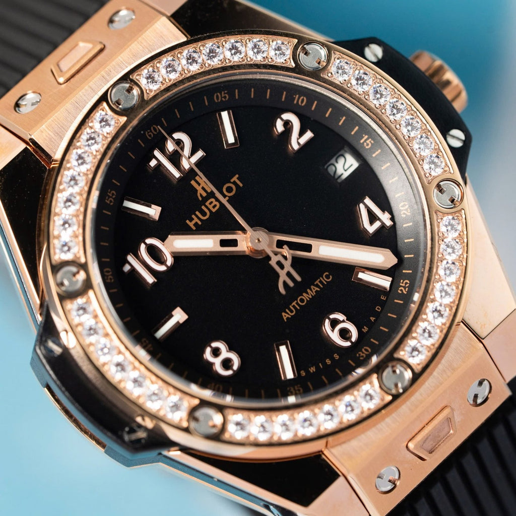 Hublot Watch Big Bang With Diamond Bezel King Gold 39mm