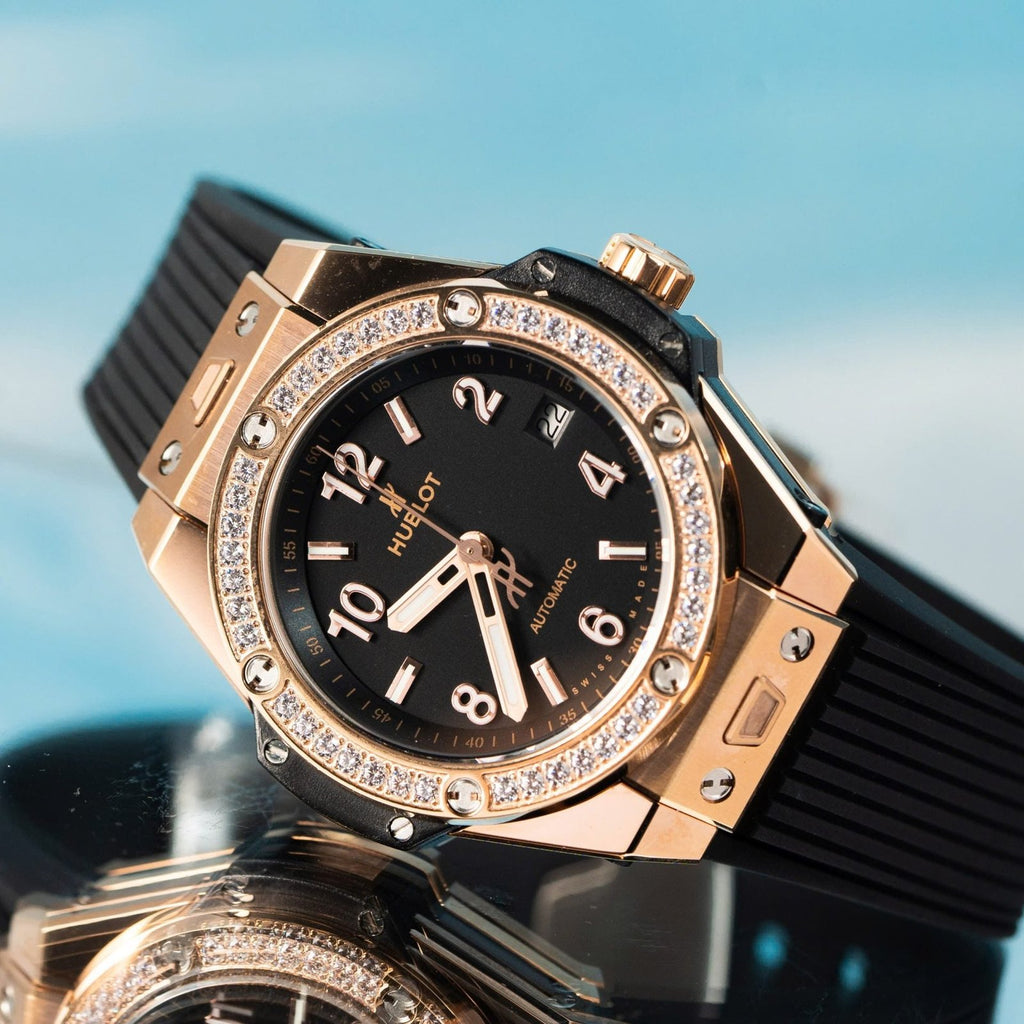 Hublot Watch Big Bang With Diamond Bezel King Gold 39mm