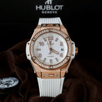 Hublot Big Bang  King Gold  Watch White Rubber Strap 39mm