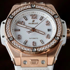 Hublot Big Bang  King Gold  Watch White Rubber Strap 39mm