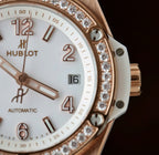 Hublot Big Bang  King Gold  Watch White Rubber Strap 39mm
