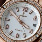 Hublot Big Bang  King Gold  Watch White Rubber Strap 39mm